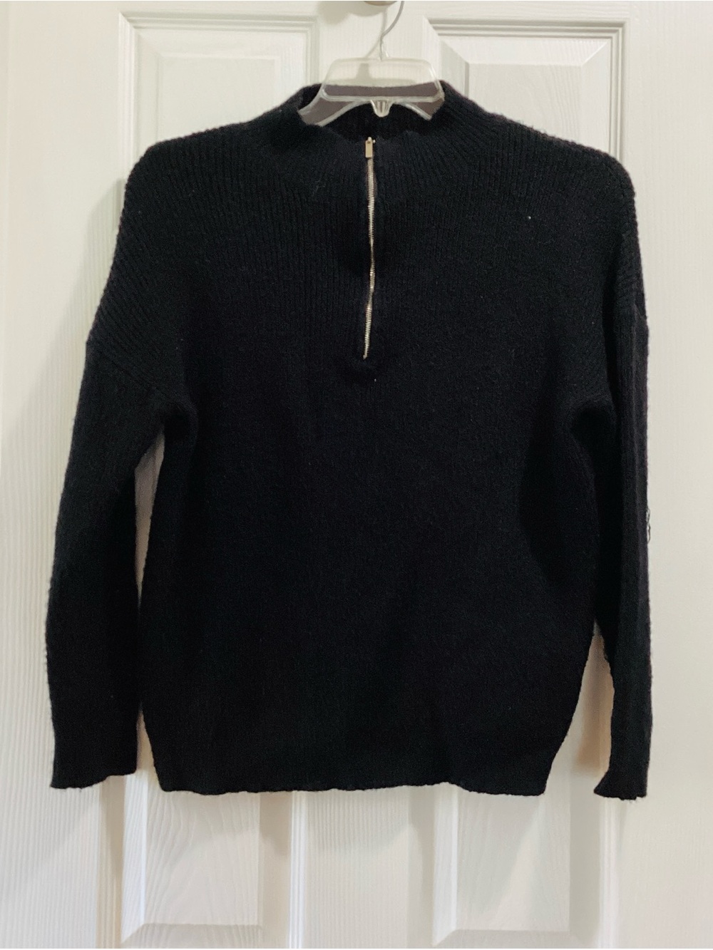 Princess Polly Men's Black Half-Zip Sweater